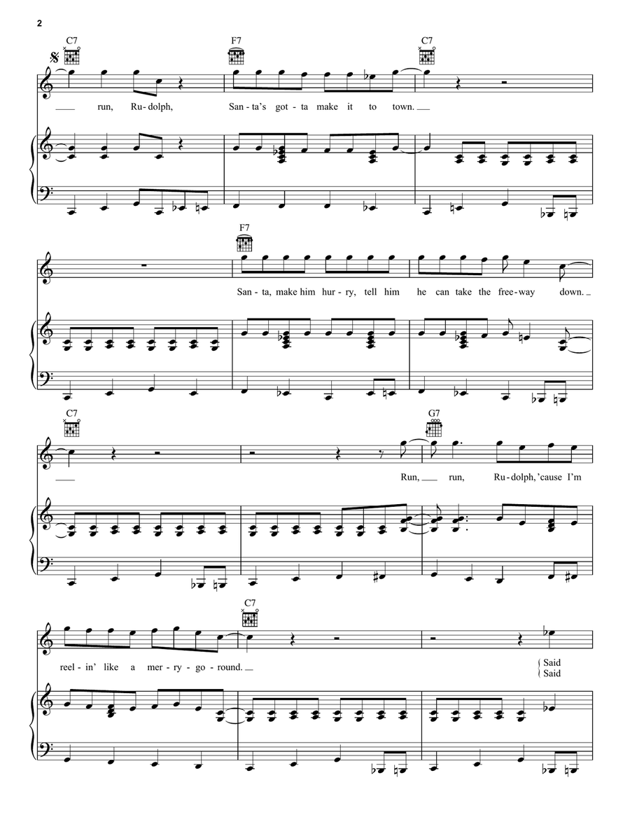 Run Rudolph Run Acoustic Guitar scores gallery preview page 2