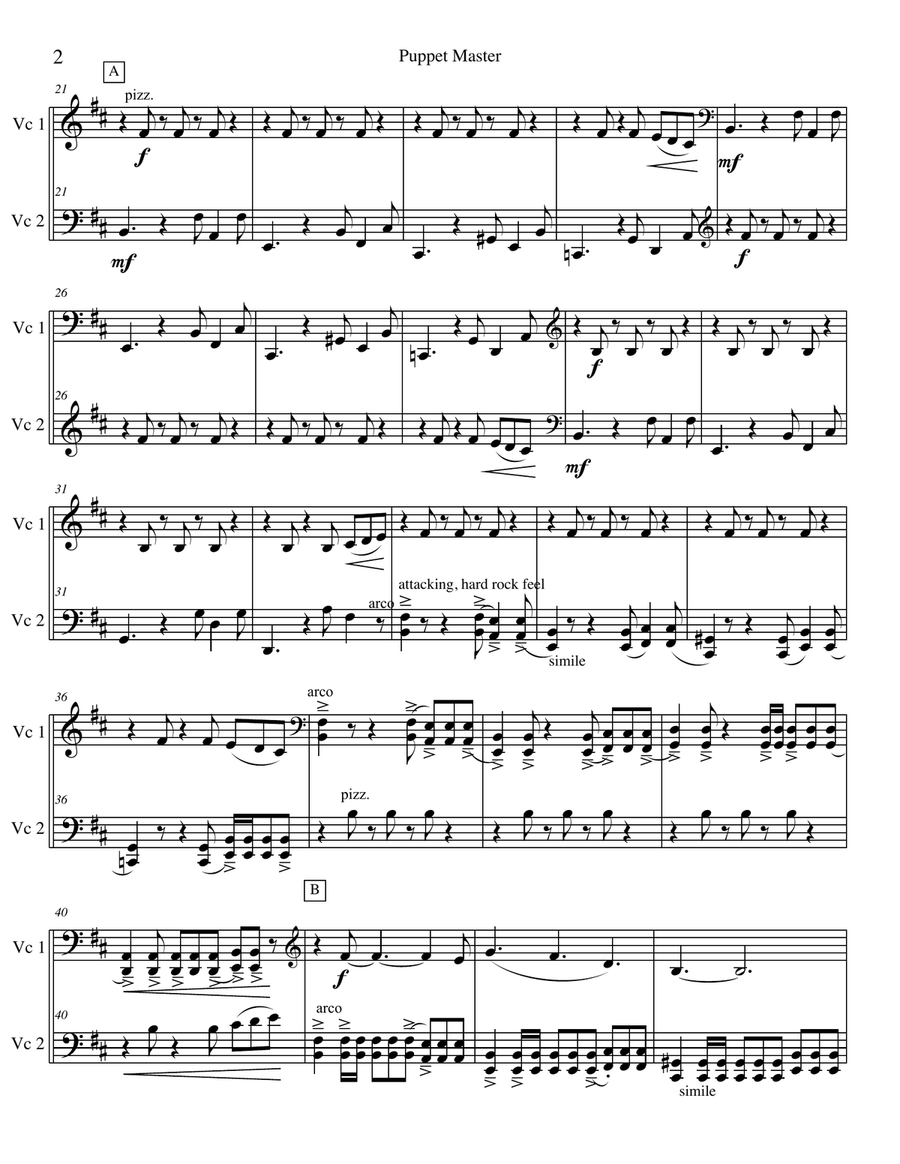 Puppet Master String Orchestra scores gallery preview page 2