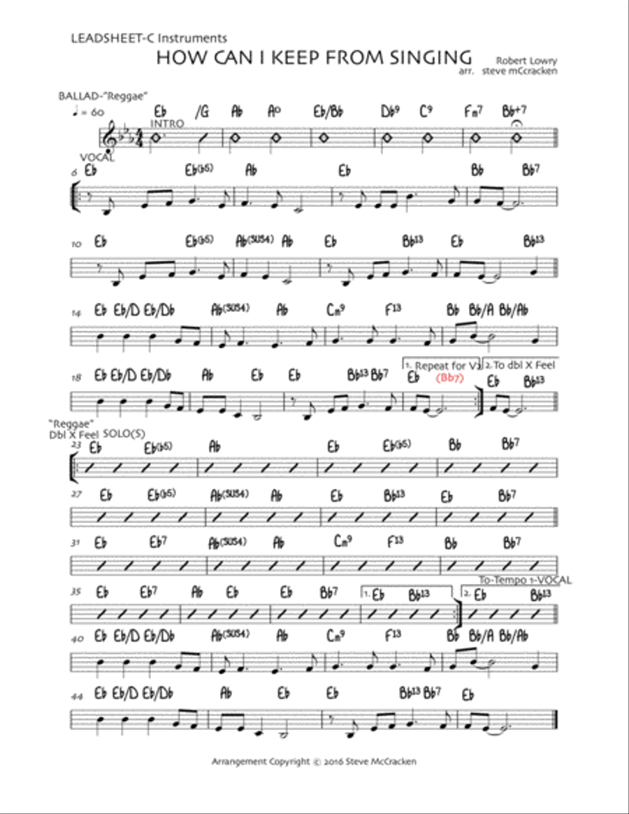 How Can I Keep From Singing? Jazz Ensemble scores gallery preview page 2