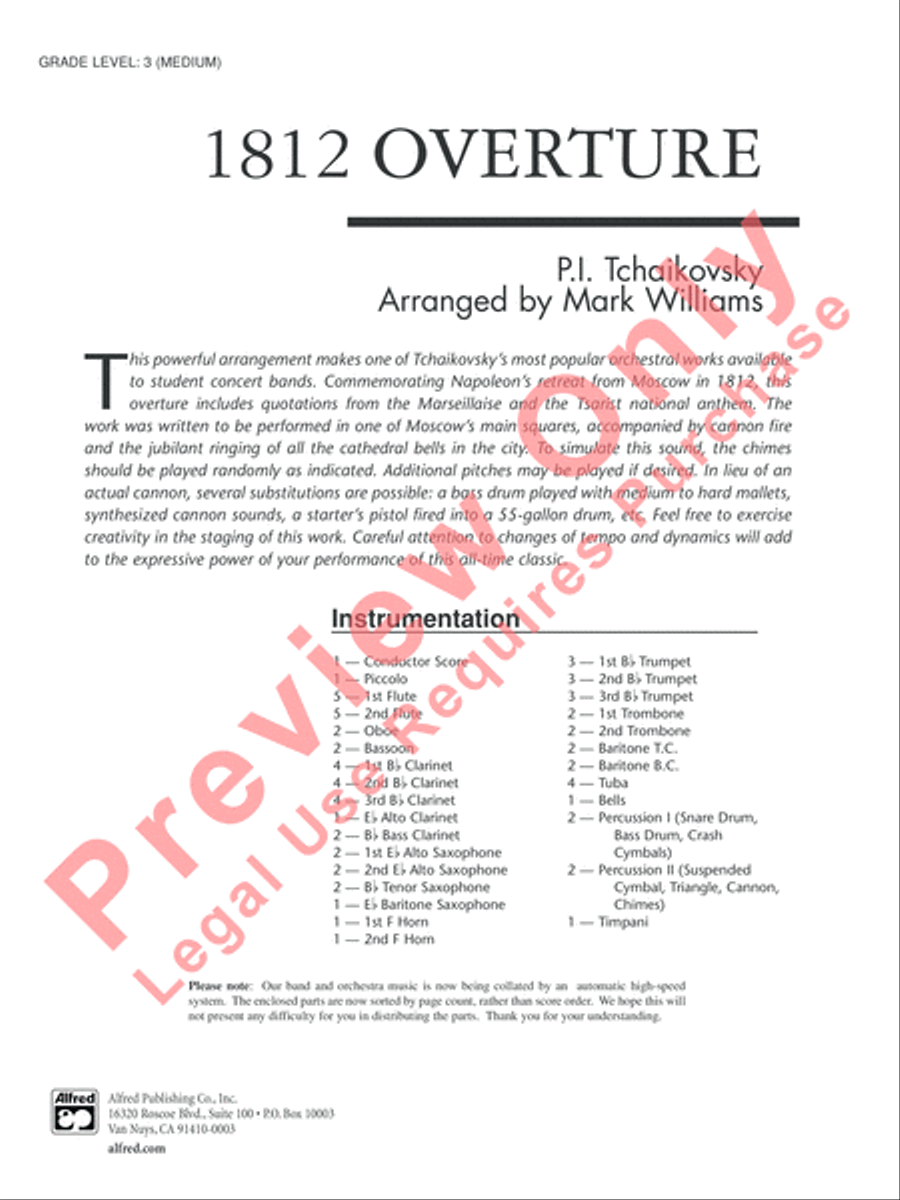 1812 Overture Concert Band scores gallery preview page 2