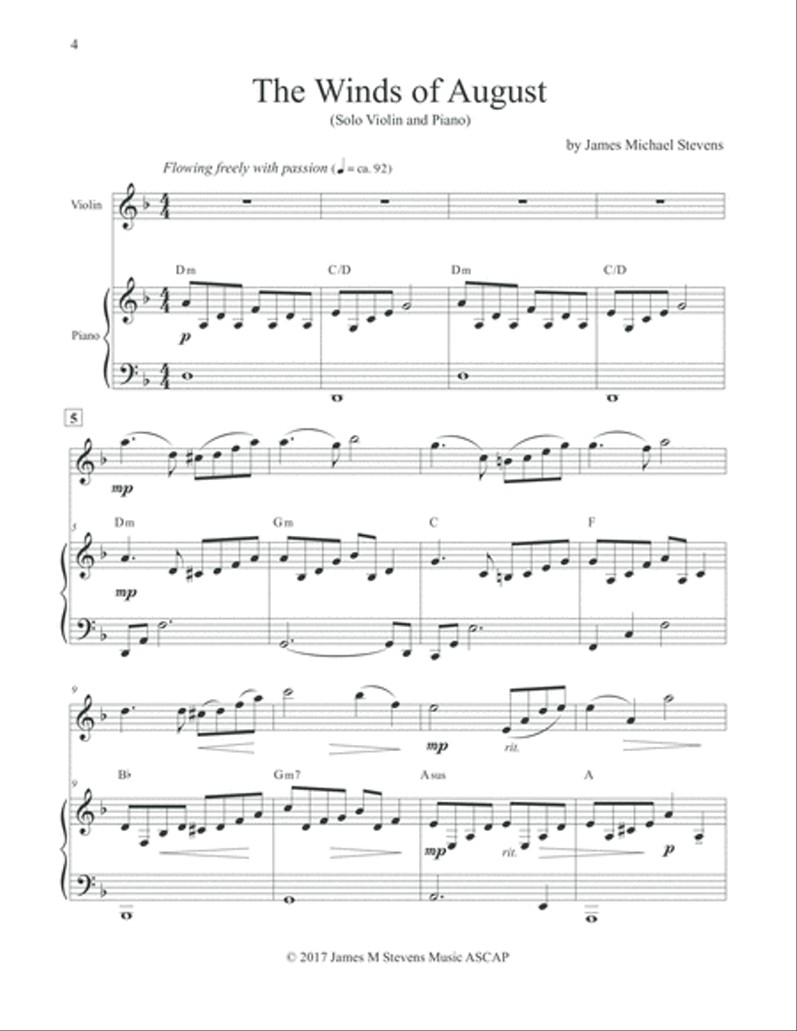 Dreamy Skies - The Reflective Violin Violin Solo scores gallery preview page 4