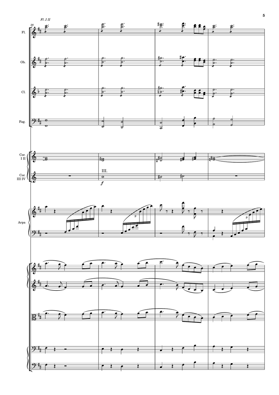 Tchaikovsky - Swan Lake (ballet), Op.20 Act II No.10 Scène in B Minor - Original Orchestra Score Full Orchestra scores gallery preview page 5