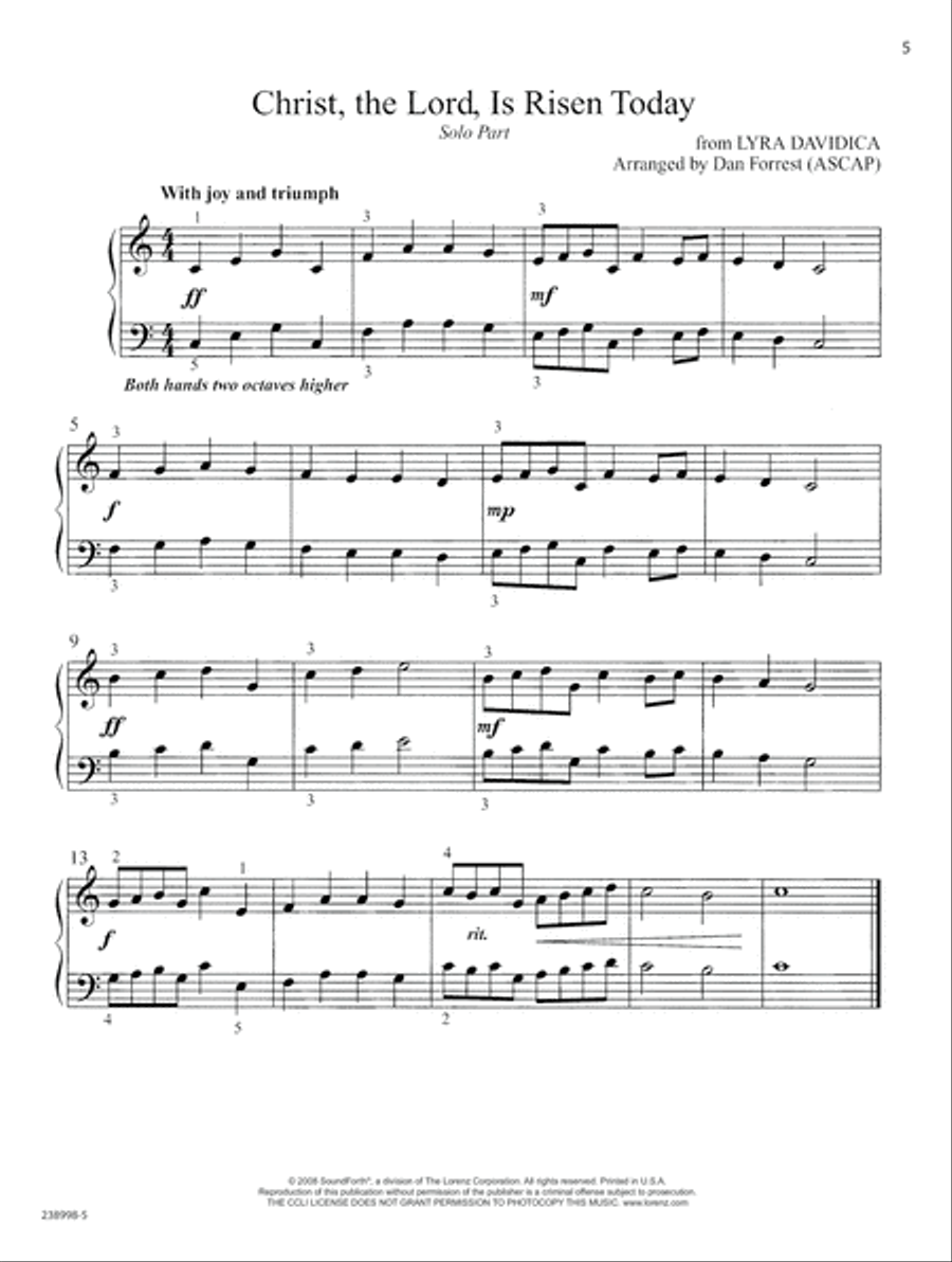 Laud and Honor Easy Piano scores gallery preview page 5