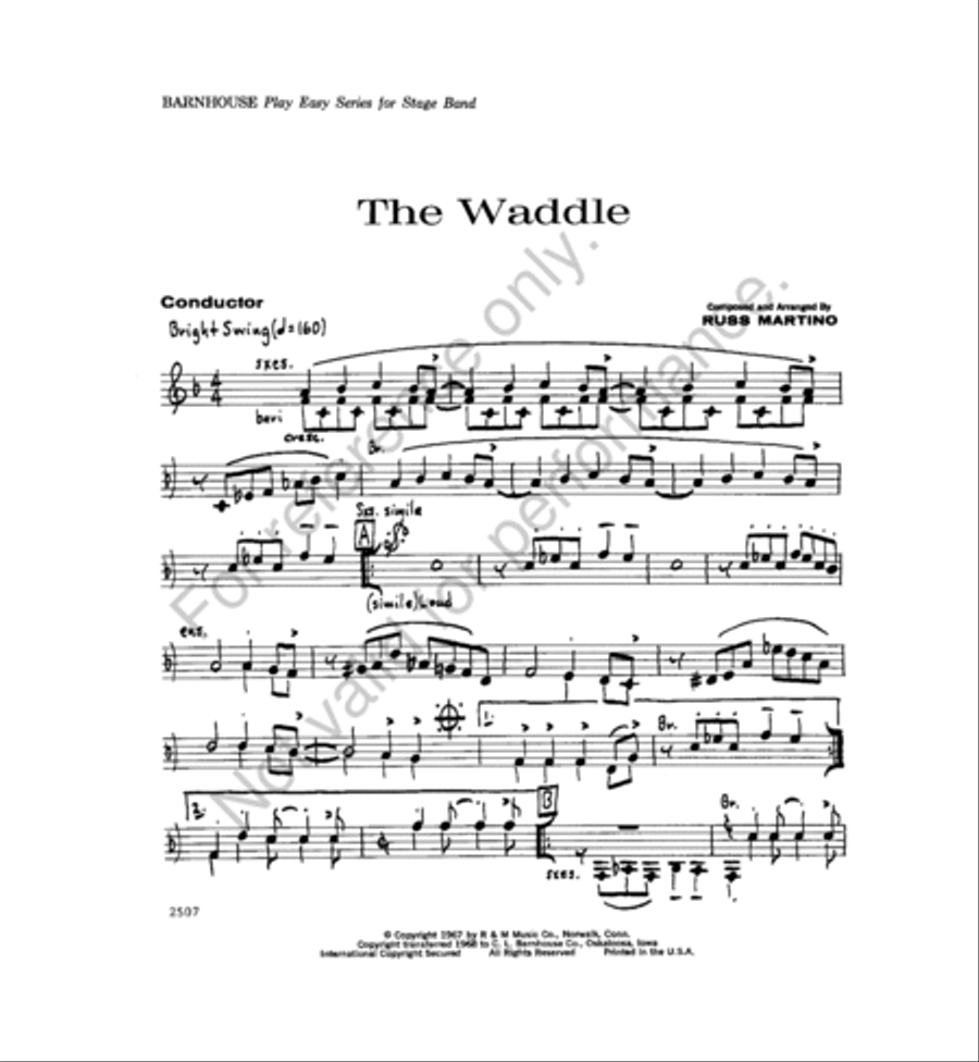 The Waddle Jazz Ensemble scores gallery preview page 2