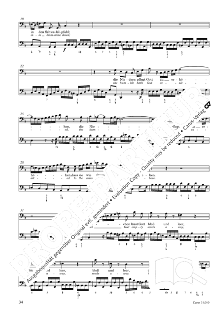 Magnify the Lord, my soul (Meine Seel erhebt den Herren) 4-Part scores gallery preview page 30