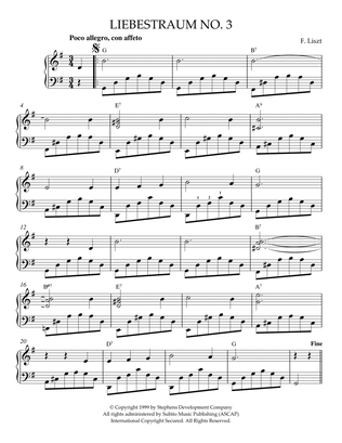 Liebestraum No. 3 (Simplified arrangement in G Major)