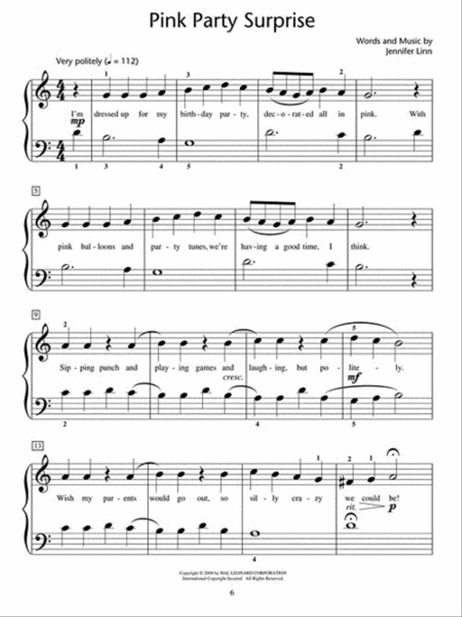 Just Pink – Nine Pieces for Piano Solo Piano Method scores gallery preview page 2