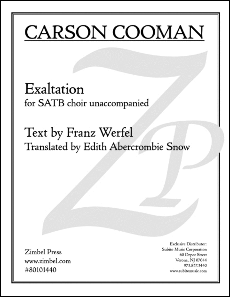Exaltation Exaltation 4-Part scores gallery preview page 1