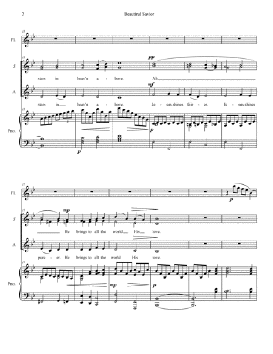 Beautiful Savior SSA scores gallery preview page 3