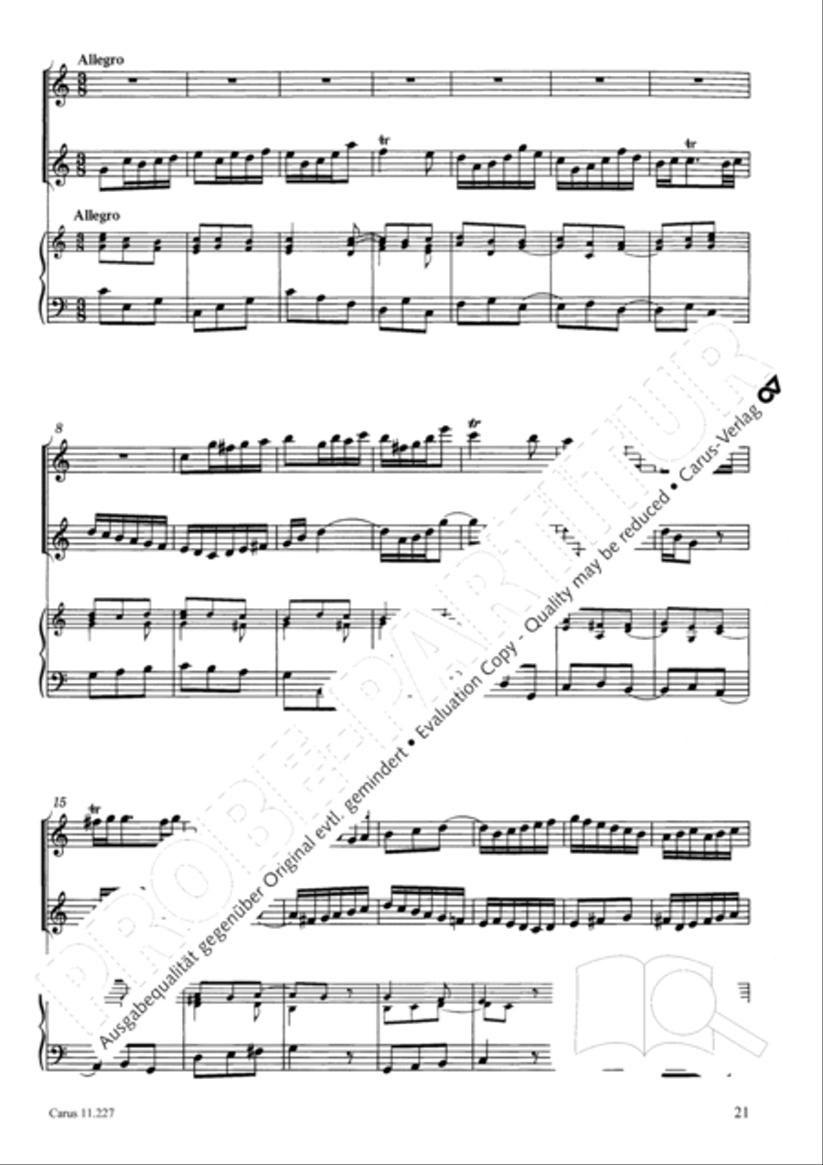 Concerto a tre in C Concerto a tre in C Recorder scores gallery preview page 22
