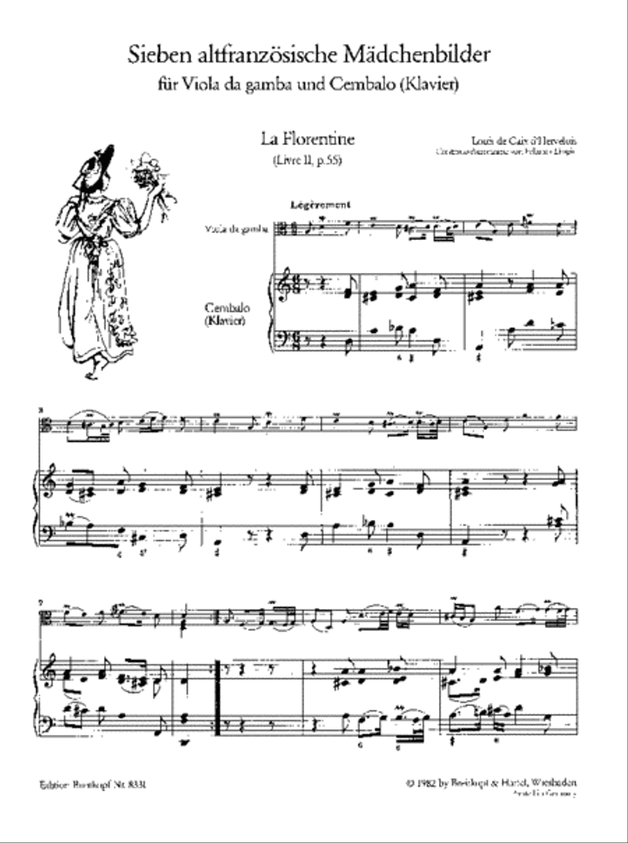 7 altfranzösische Mädchenbilder Piano Accompaniment scores gallery preview page 2