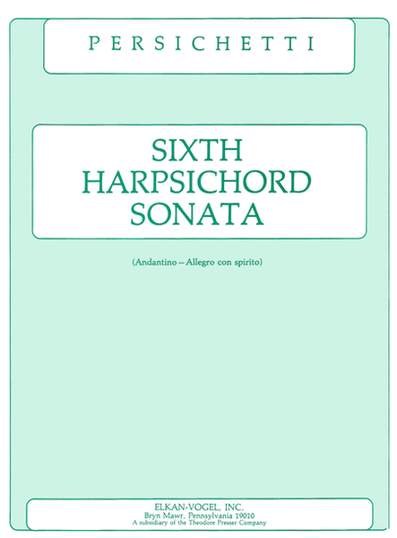 Sixth Harpsichord Sonata