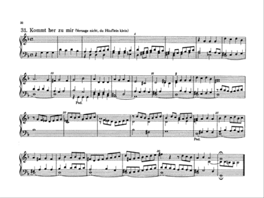 Bach: Forty-four Organ Chorales Organ scores gallery preview page 1