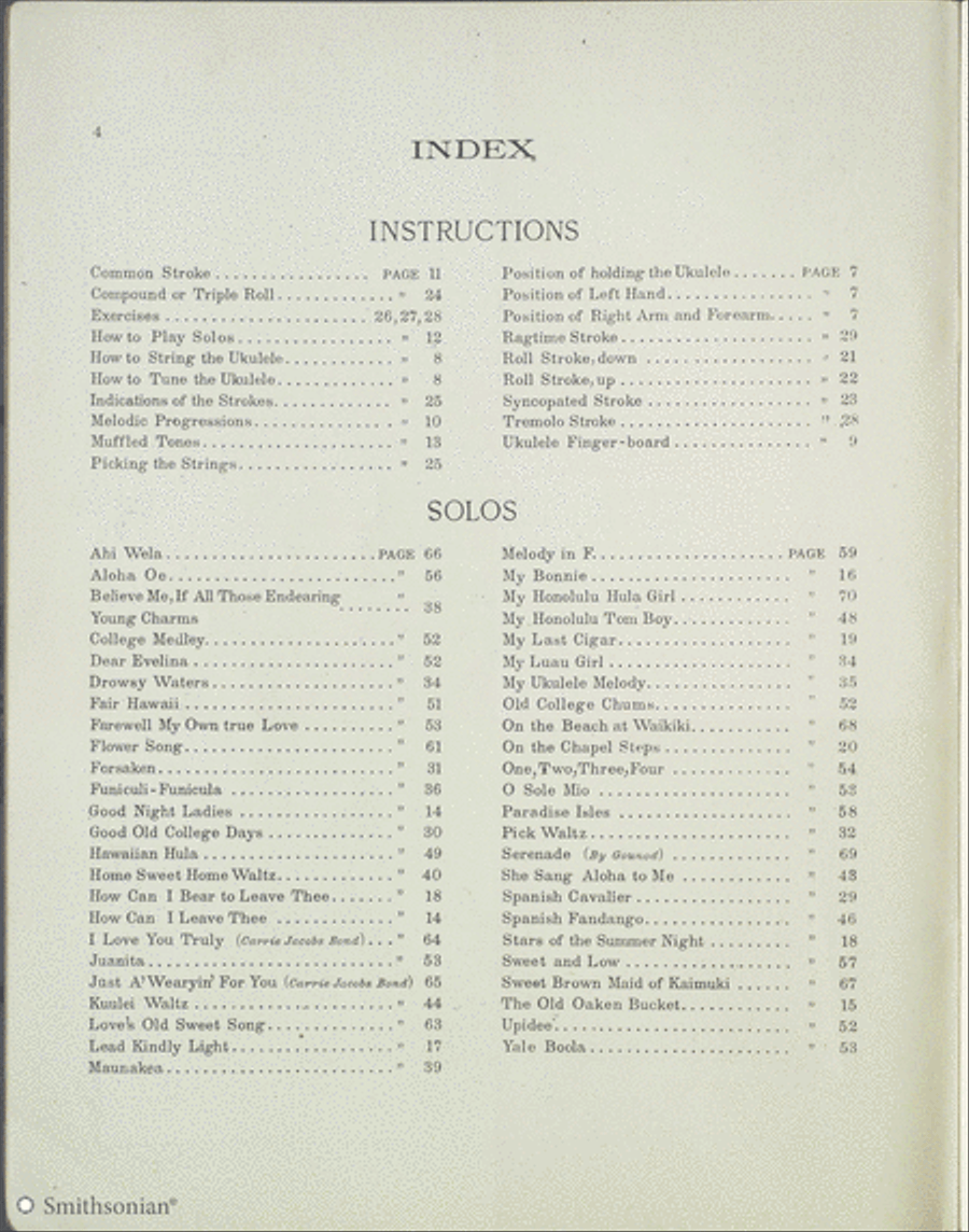 From The Ukulele as a solo Instrument: Hawaiian Hula Ukulele scores gallery preview page 1