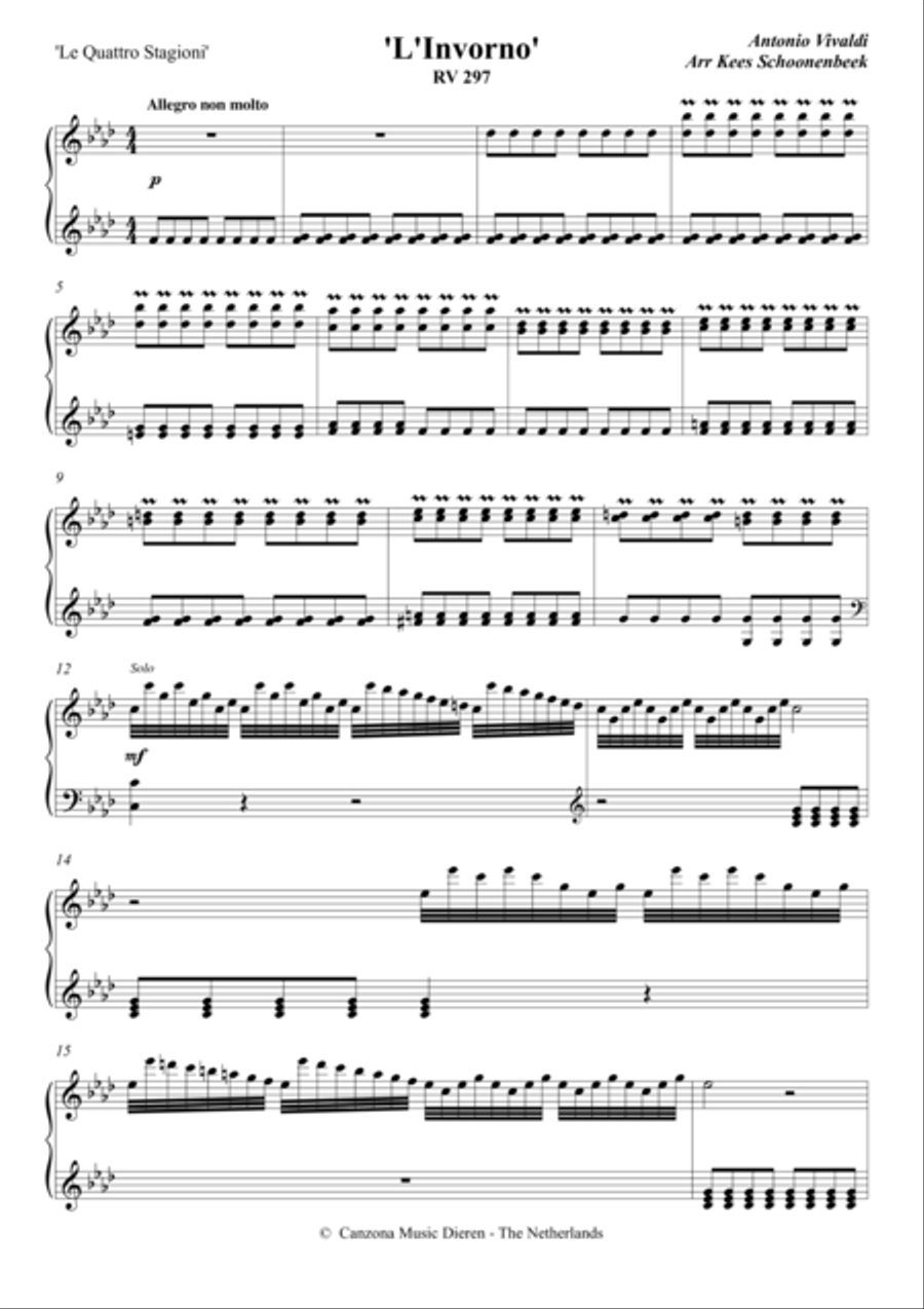 L'Inverno L'Inverno Piano Solo scores gallery preview page 1