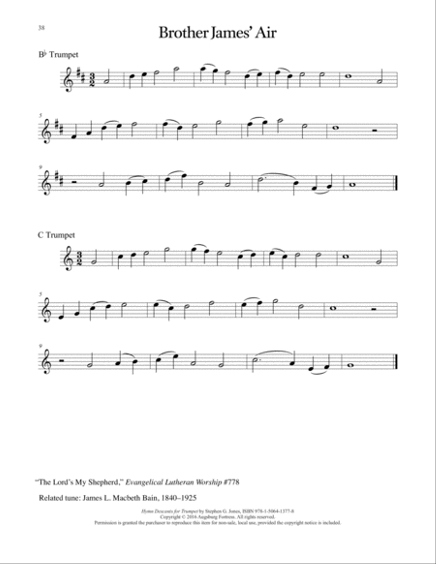 Hymn Descants for Trumpet C Trumpet scores gallery preview page 39