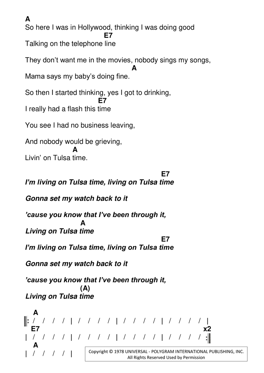 Tulsa Time Guitar scores gallery preview page 2