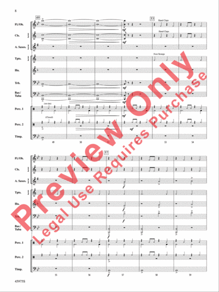 Trampoline Jump Concert Band scores gallery preview page 9