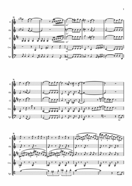 Gusty Garden Galaxy - Woodwind quintet (Full score) image number null