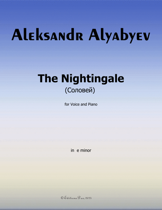 The Nightingale(Соловей), by Alyabyev, in e minor