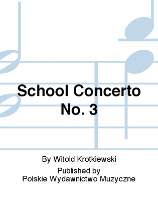 Book cover for School Concerto No. 3