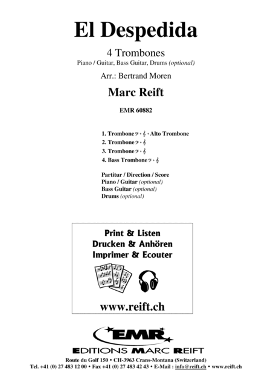 El Despedida Trombone Quartet scores gallery preview page 2