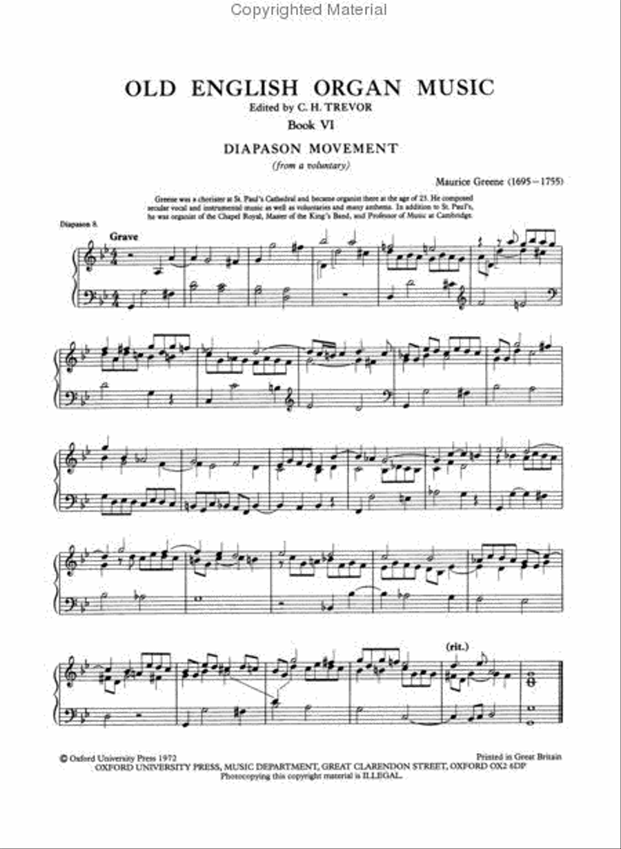 Old English Organ Music for Manuals - Book 6 Organ Solo scores gallery preview page 2
