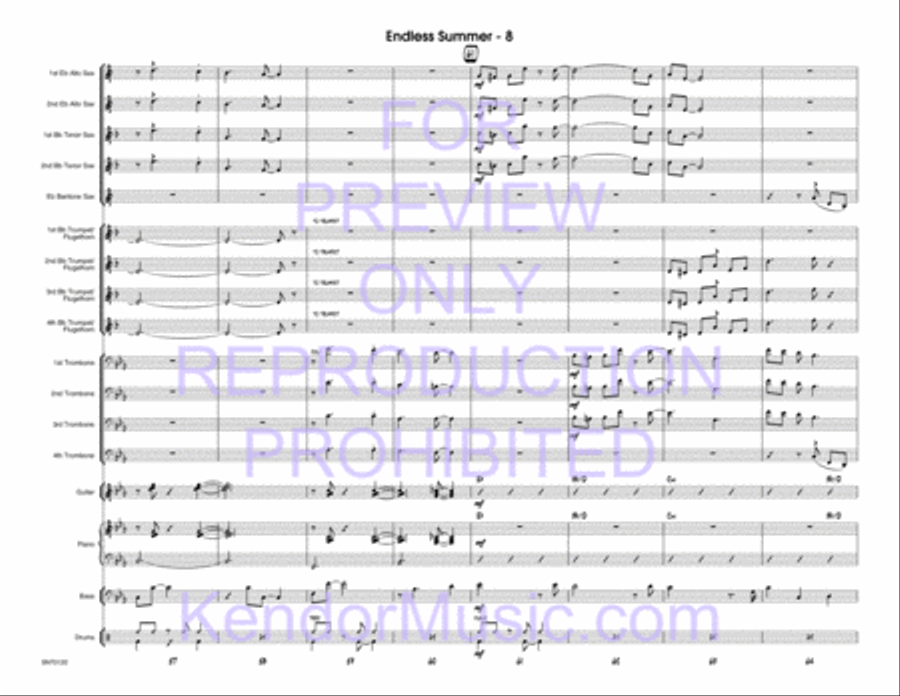 Endless Summer (Full Score) Jazz Ensemble scores gallery preview page 9