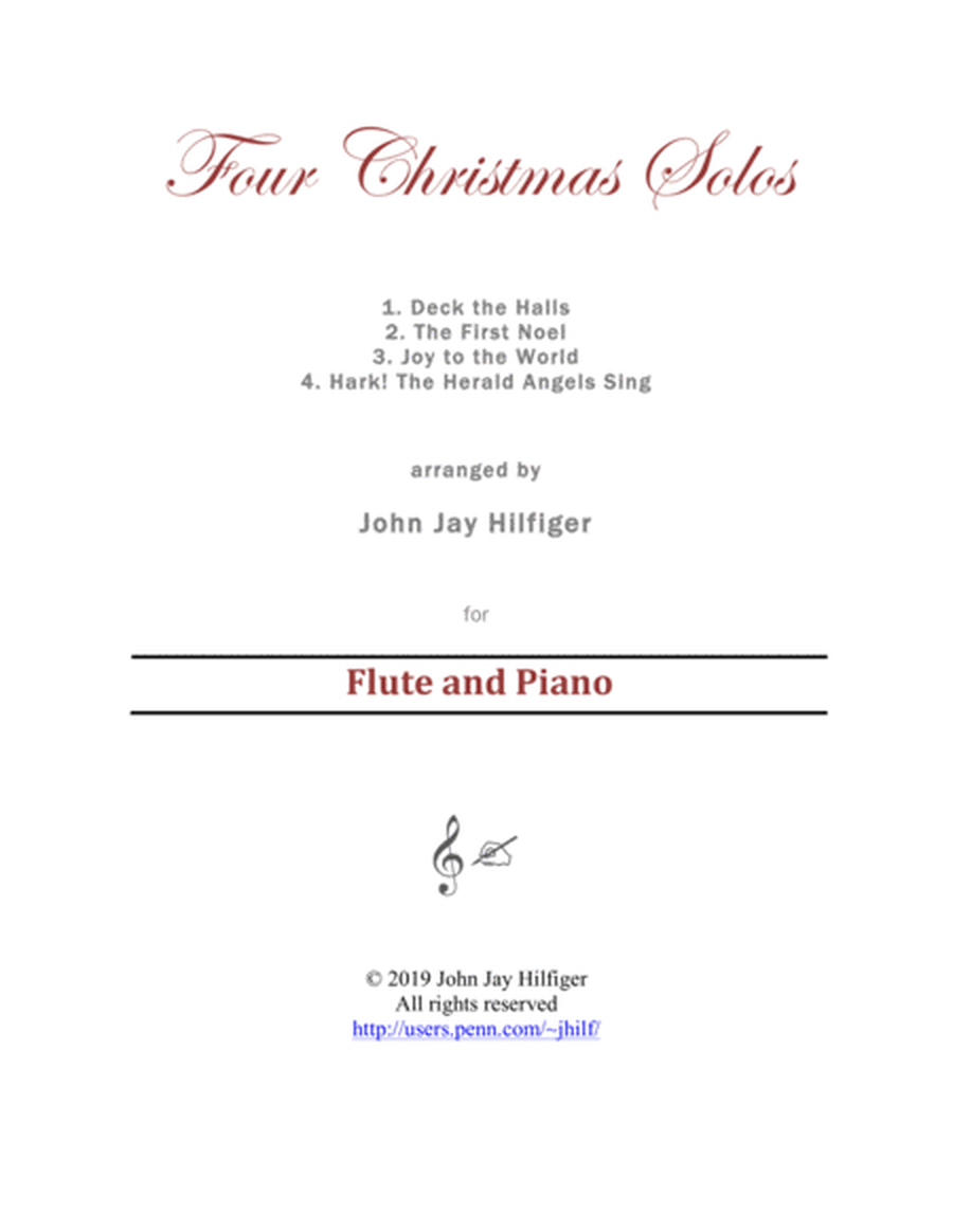 Four Christmas Solos for Flute image number null