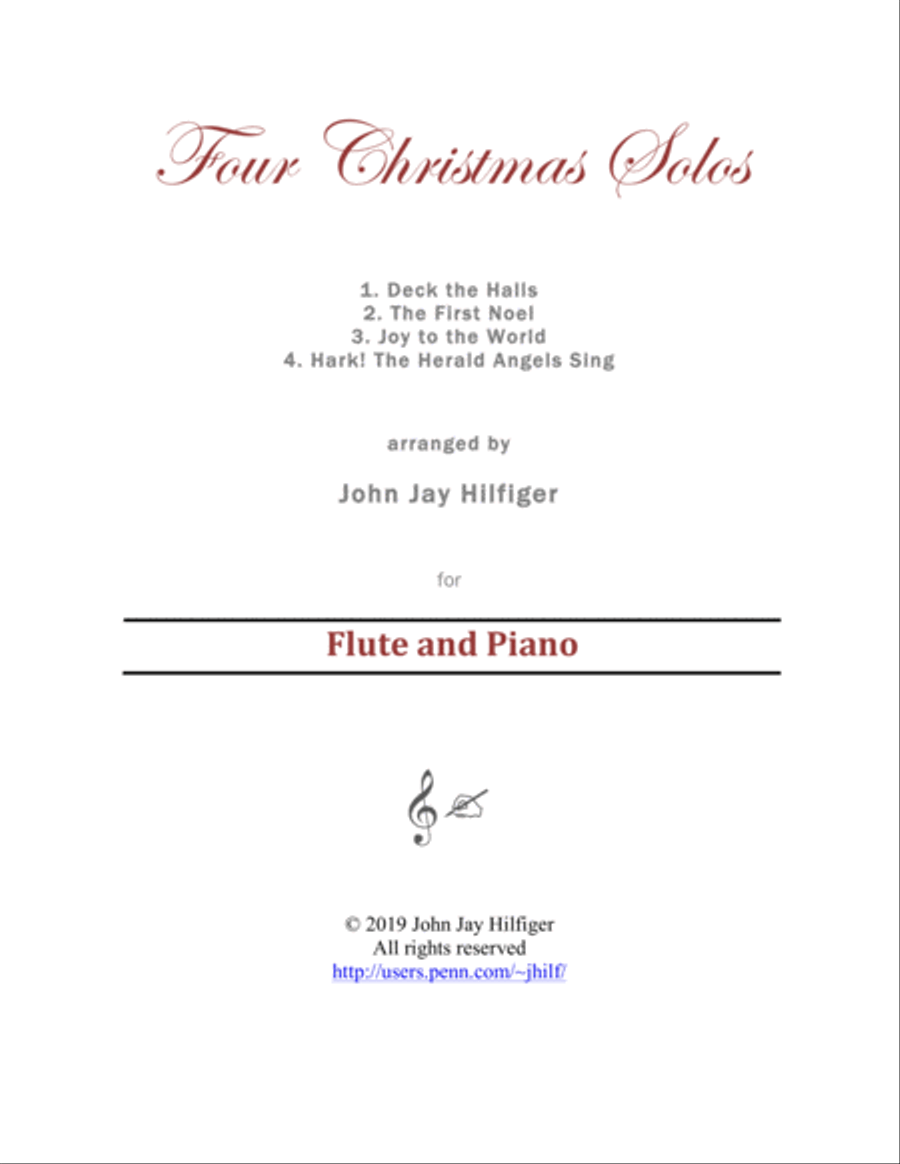 Four Christmas Solos for Flute Four Christmas Solos for Flute Flute Solo scores gallery preview page 1