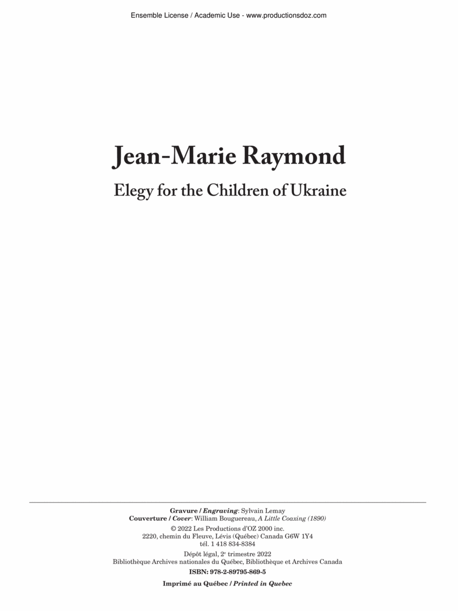 Elegy for the Children of Ukraine Classical Guitar scores gallery preview page 1