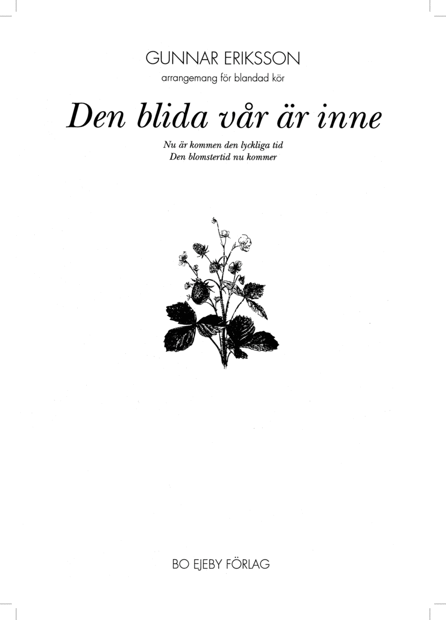 Den blida vår är inne 4-Part scores gallery preview page 1