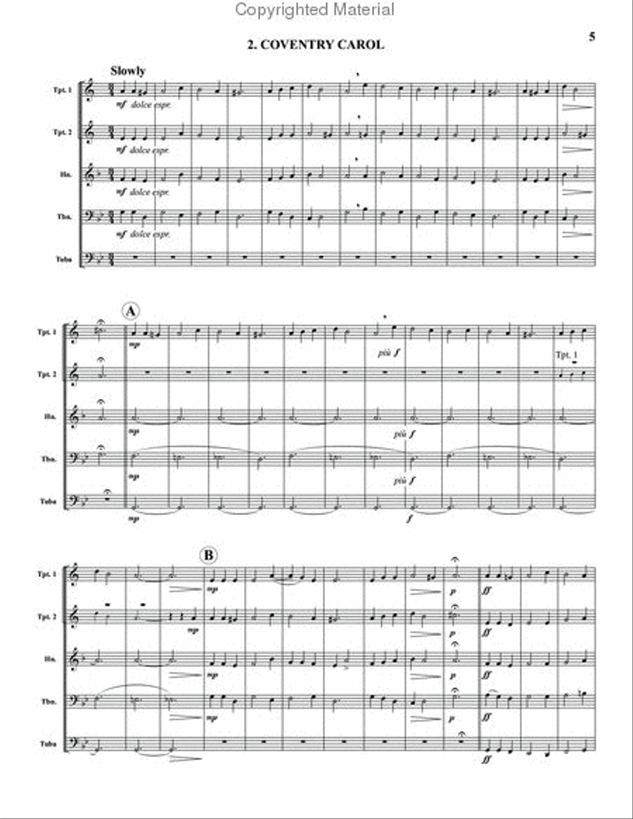Carols for Brass, Set 1 Brass Quintet scores gallery preview page 3
