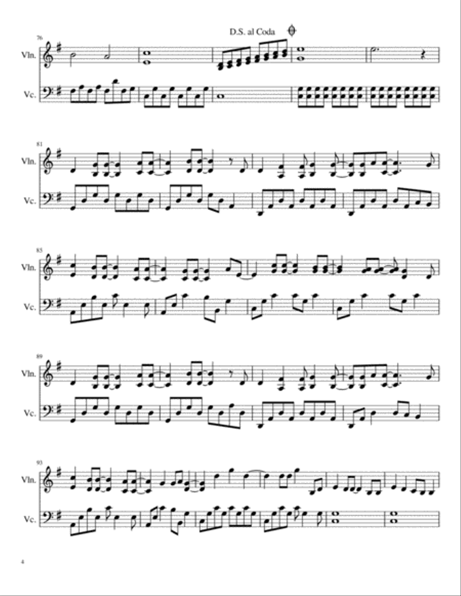 A Million Dreams String Duet scores gallery preview page 4