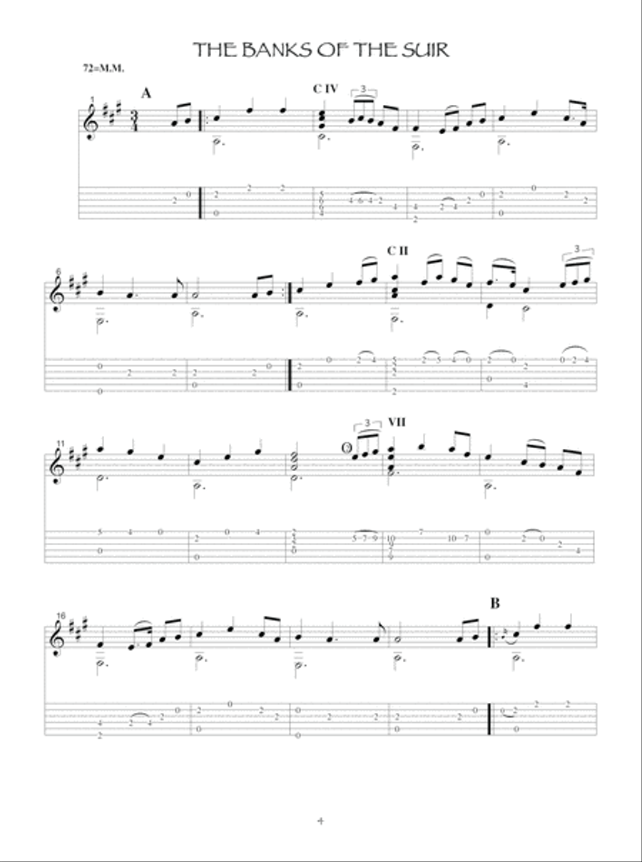 Easy Celtic Solos for Fingerstyle Guitar Fingerpicking Guitar scores gallery preview page 5
