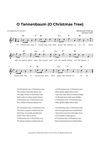 O Tannenbaum (O Christmas Tree) - Key of B-Flat Major image number null