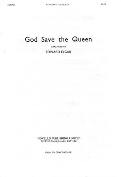 Elgar God Save The Queen Satb