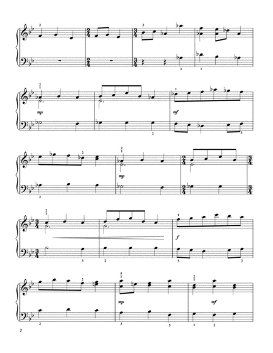 Promenade (from Pictures At An Exhibition) Easy Piano scores gallery preview page 2