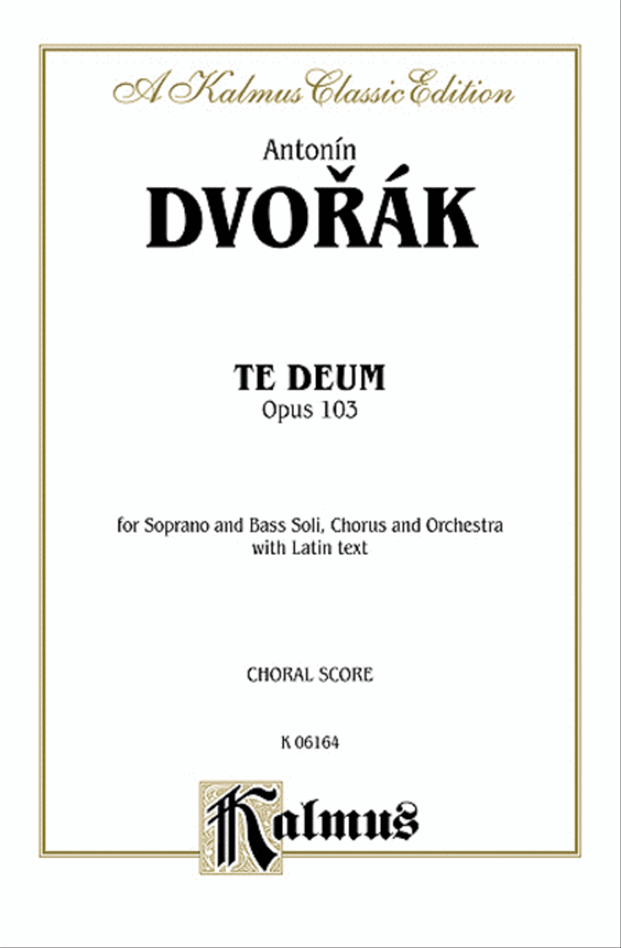 Te Deum, Op. 103 4-Part scores gallery preview page 1