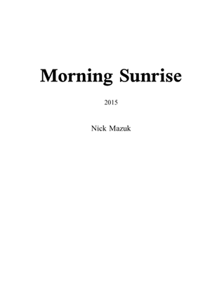 Morning Sunrise (Score and Parts)