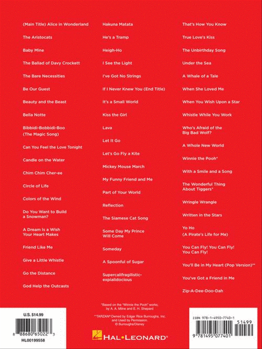 Disney – Super Easy Songbook Easy Piano scores gallery preview page 10