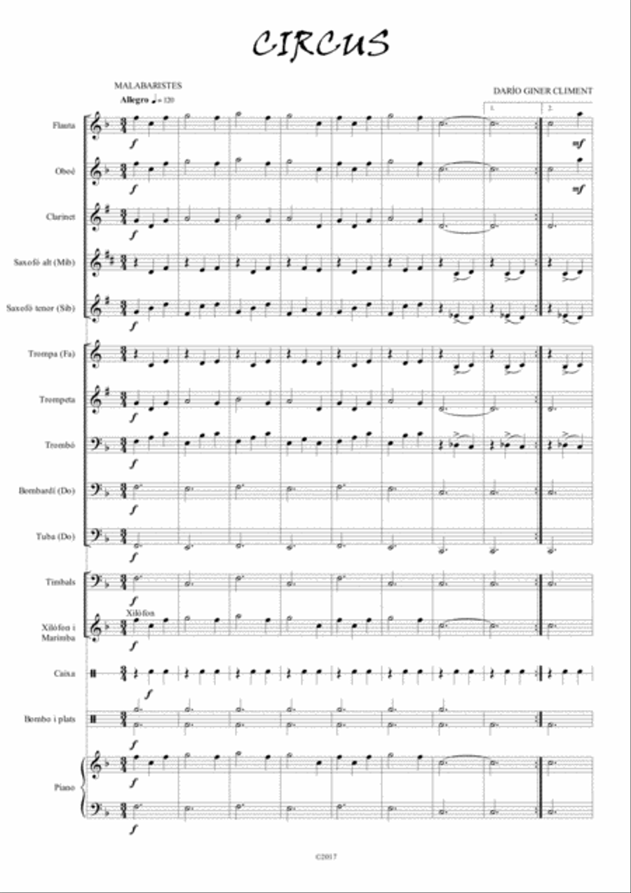 Circus (Band) Concert Band scores gallery preview page 3