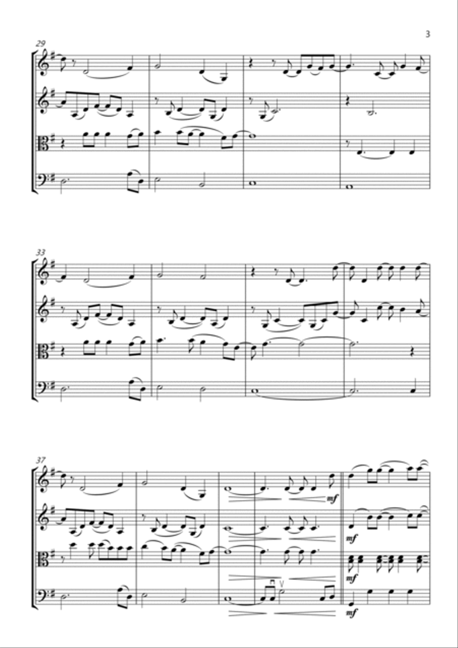 A Million Dreams String Quartet scores gallery preview page 3