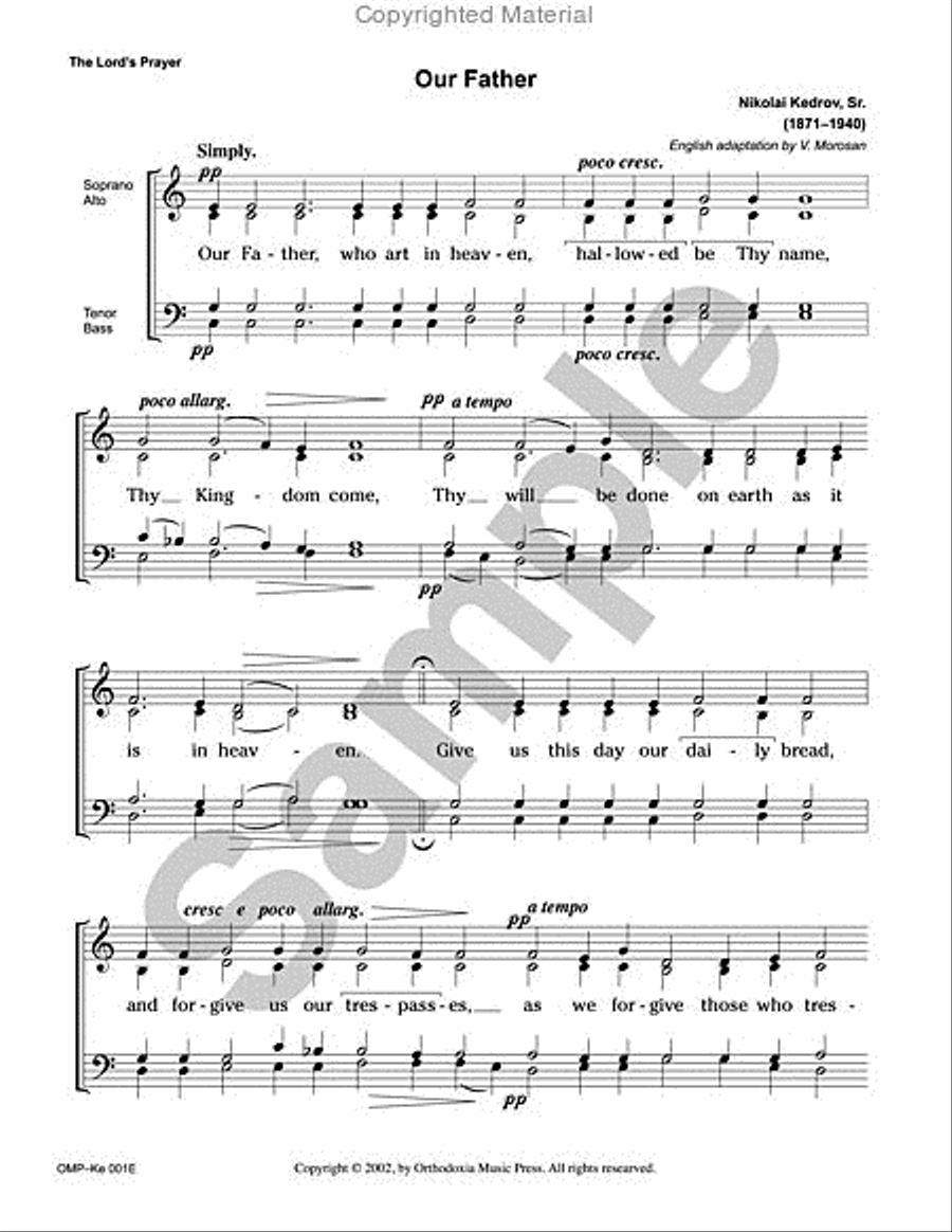 Our Father 4-Part scores gallery preview page 2