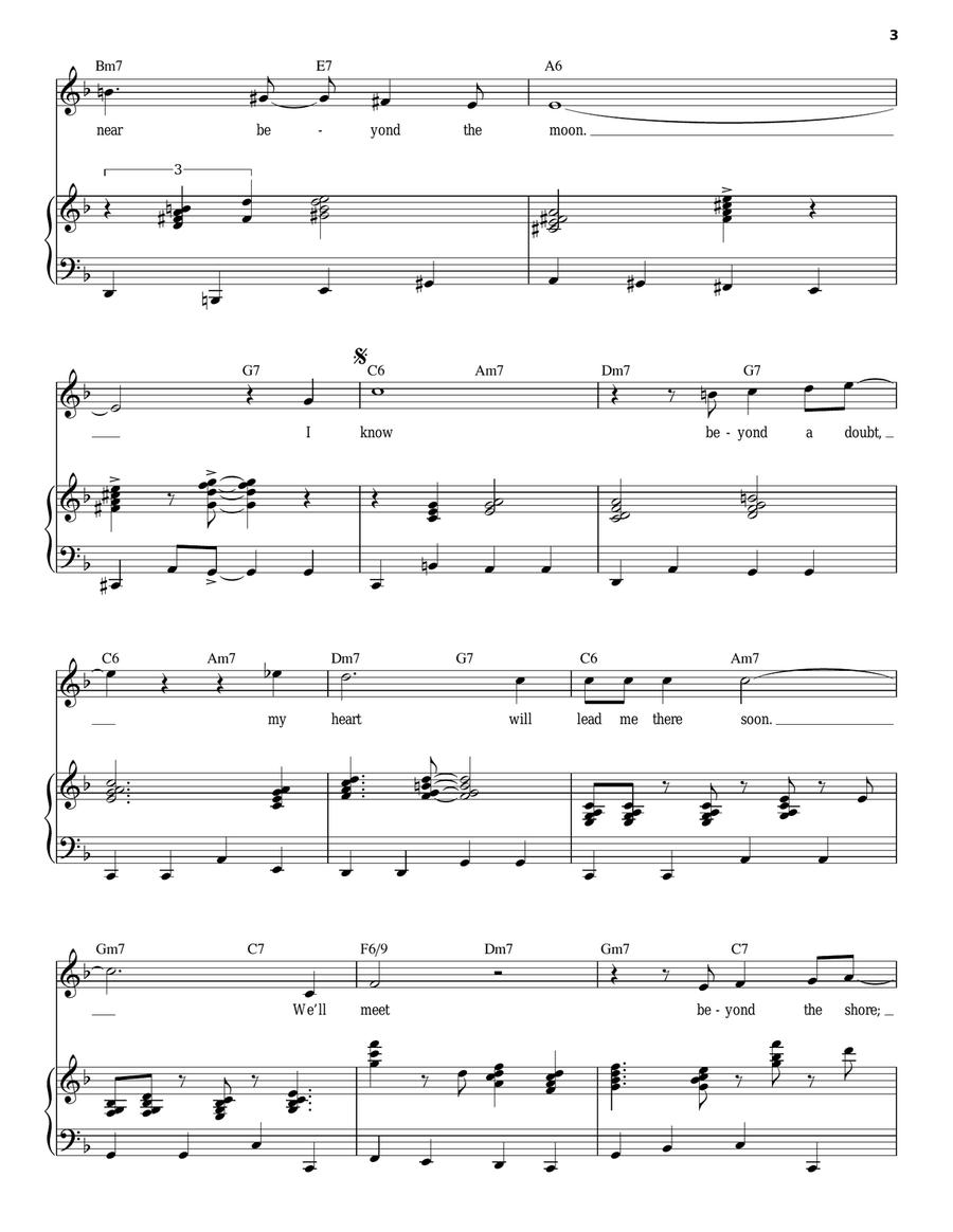 Beyond The Sea Piano, Vocal scores gallery preview page 3