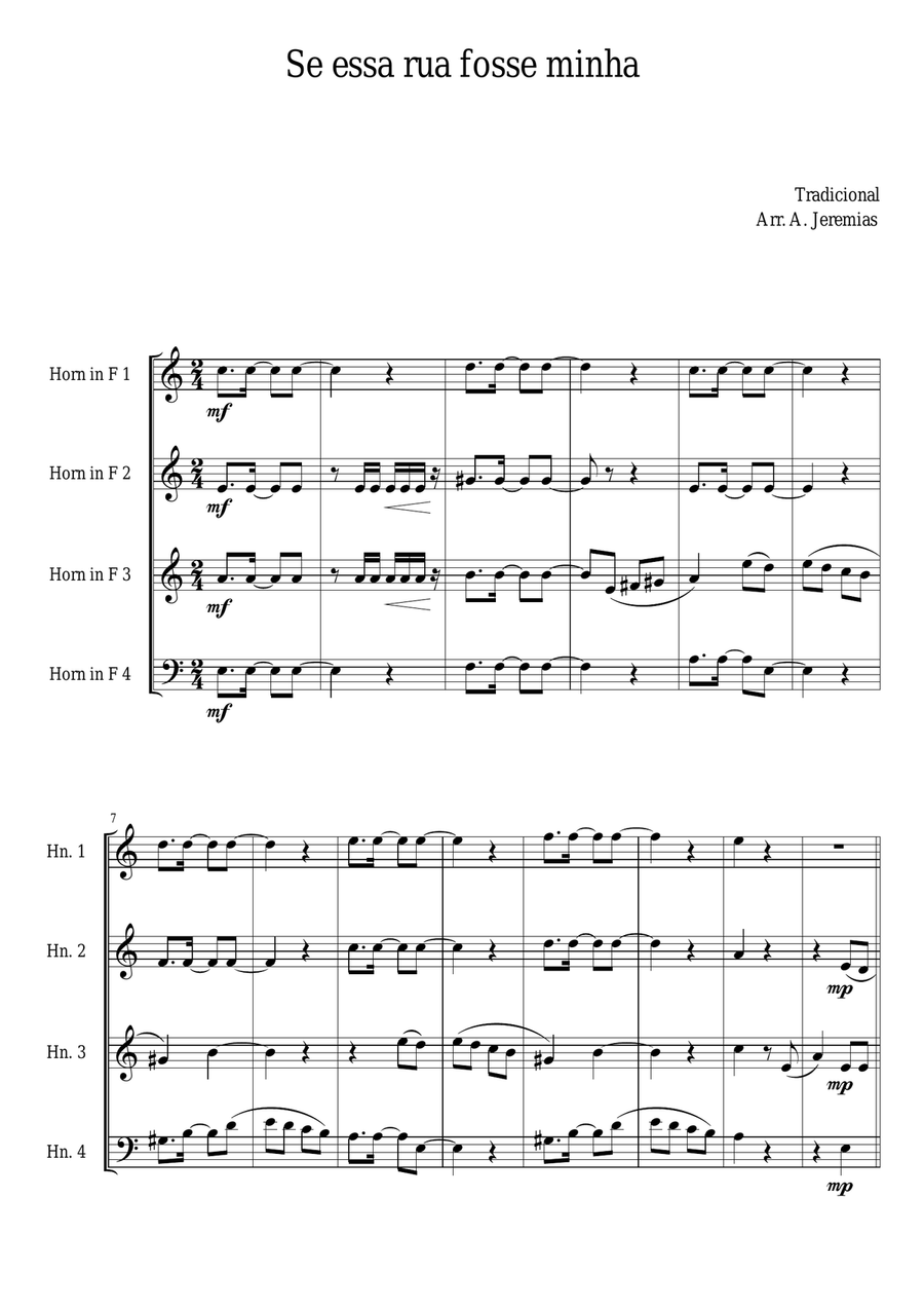 Se essa rua fosse minha Brass Ensemble scores gallery preview page 2