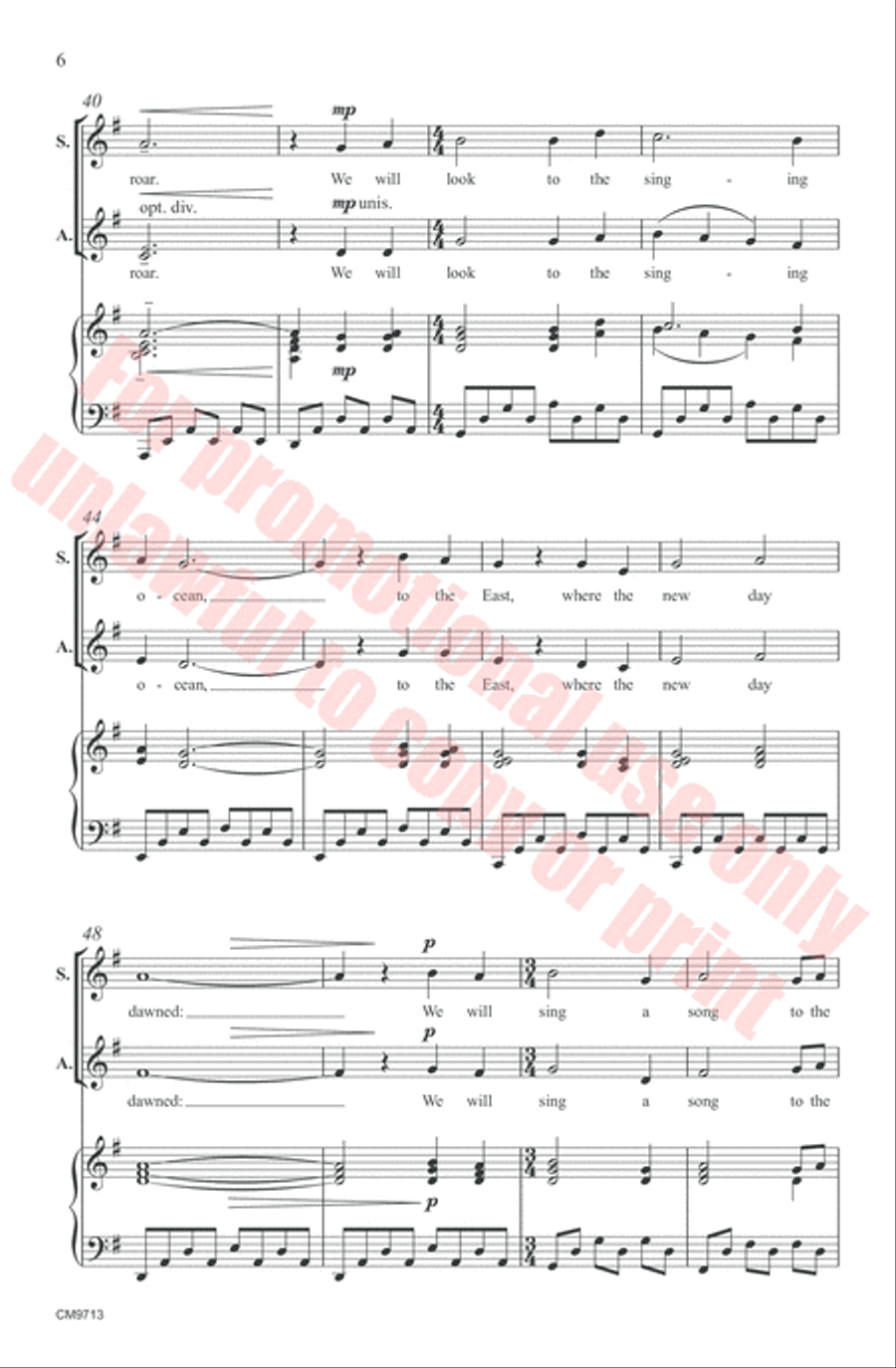 Song of the Sound 4-Part scores gallery preview page 7