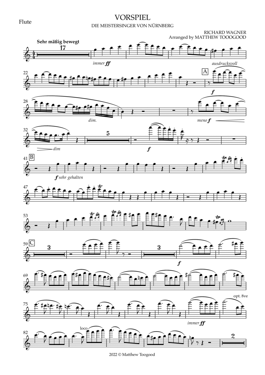 WAGNER: Vorspiel to 'Die Meistersingers von Nürnberg' 13 player ensemble - PARTS ONLY Chamber Orchestra scores gallery preview page 1