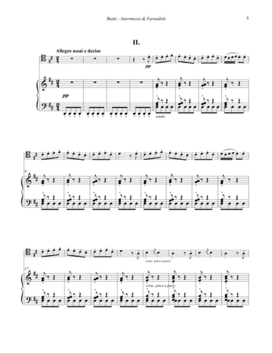 Intermezzo & Farandole for Trombone and Piano Piano Accompaniment scores gallery preview page 6