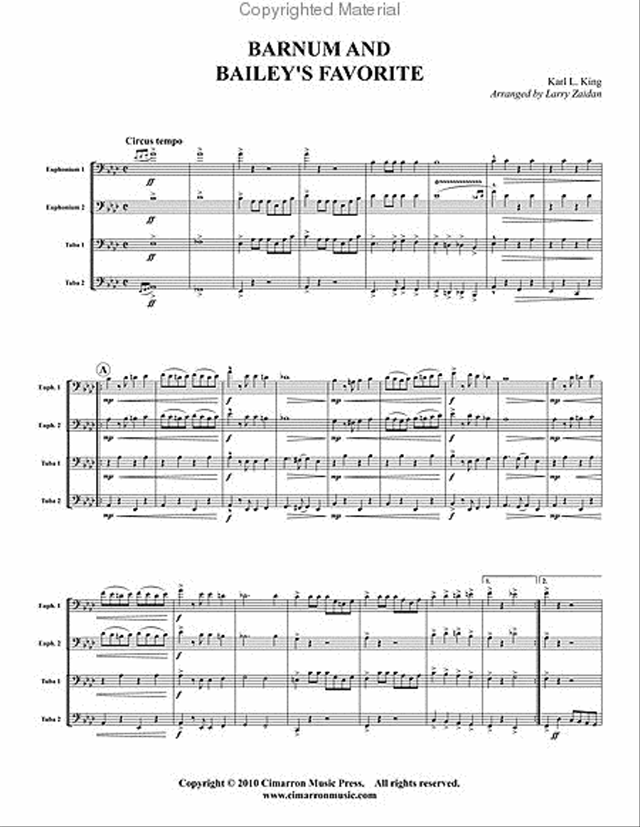 Barnum and Bailey's Favorite EETT scores gallery preview page 2